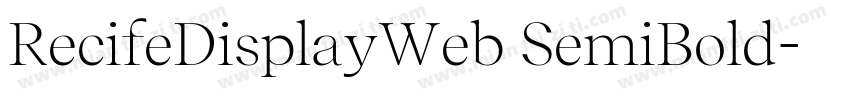 RecifeDisplayWeb SemiBold字体转换